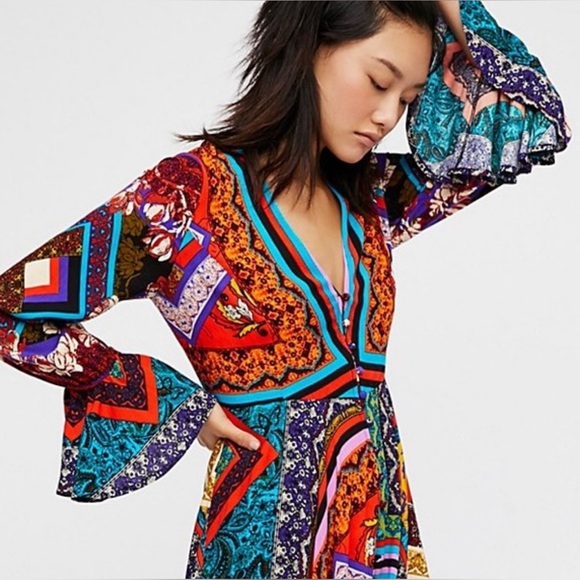 FREE PEOPLE boho maxi dress, size M, NWT - Picture 4 of 16